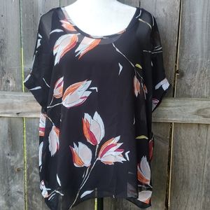 Philosophy Sheer Flower Top Built in Tank M NWT